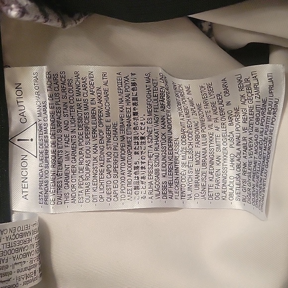 ZARA Houndstooth Skinny Pants Black White Check Stretch Ankle Small - Picture 6 of 6